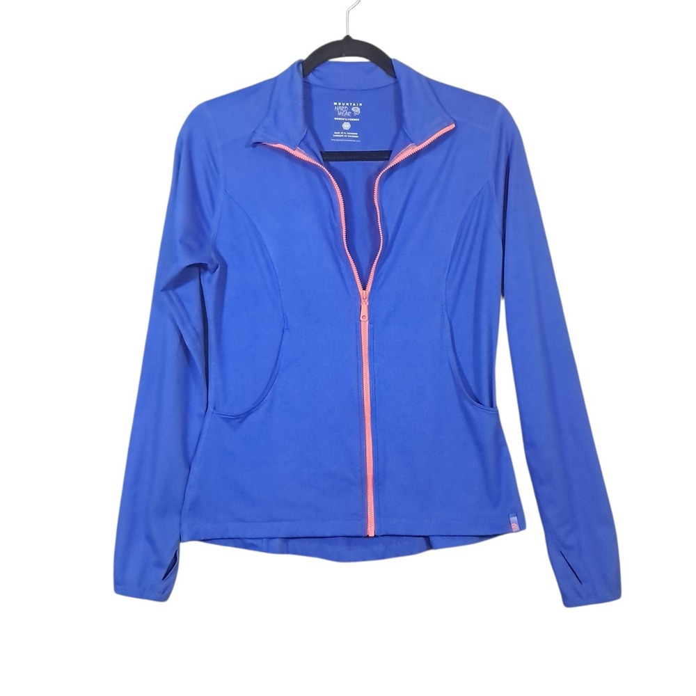 Mountain‎ Hardwear Full Zip Jacket Womens Small Royal Blue Thumbhole Outdoors
